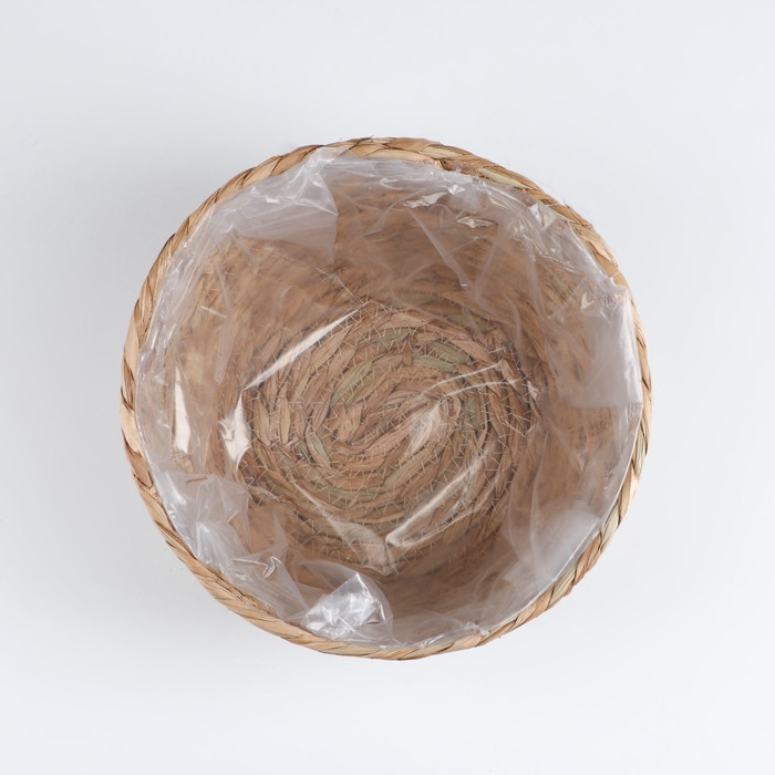 Корзина плетеная, D22xH12 BD15, рогоз Корзина плетеная, D22xH12 BD15, рогоз