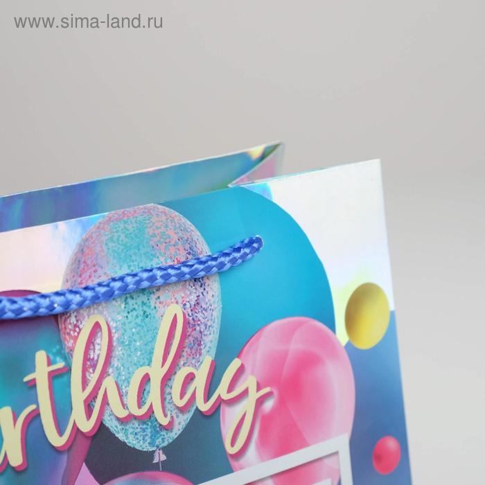 Пакет подарочный голографический, упаковка, Birthday Present, 23 х 10 х 18 см Пакет подарочный голографический, упаковка, Birthday Present, 23 х 10 х 18 см