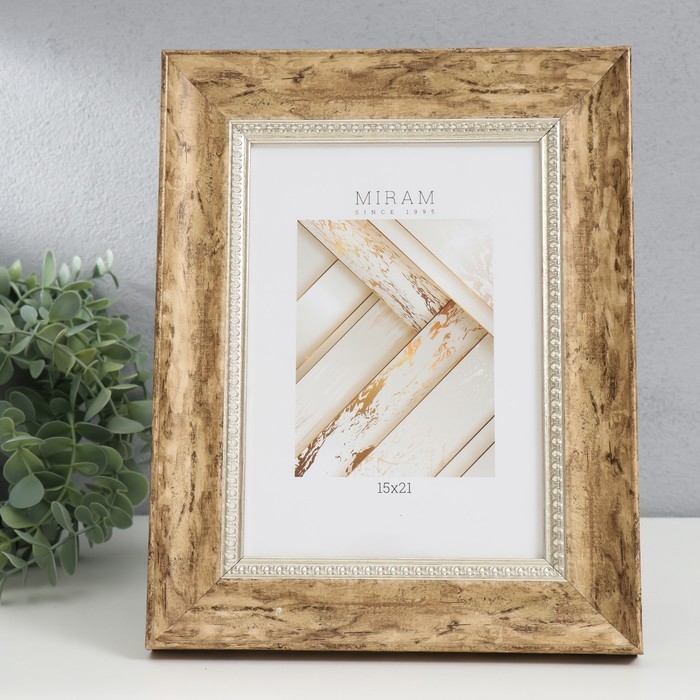 Фоторамка пластик Фоторамка пластик "МИРАМ" 15х21 см, 674453-6, (пластиковый экран)