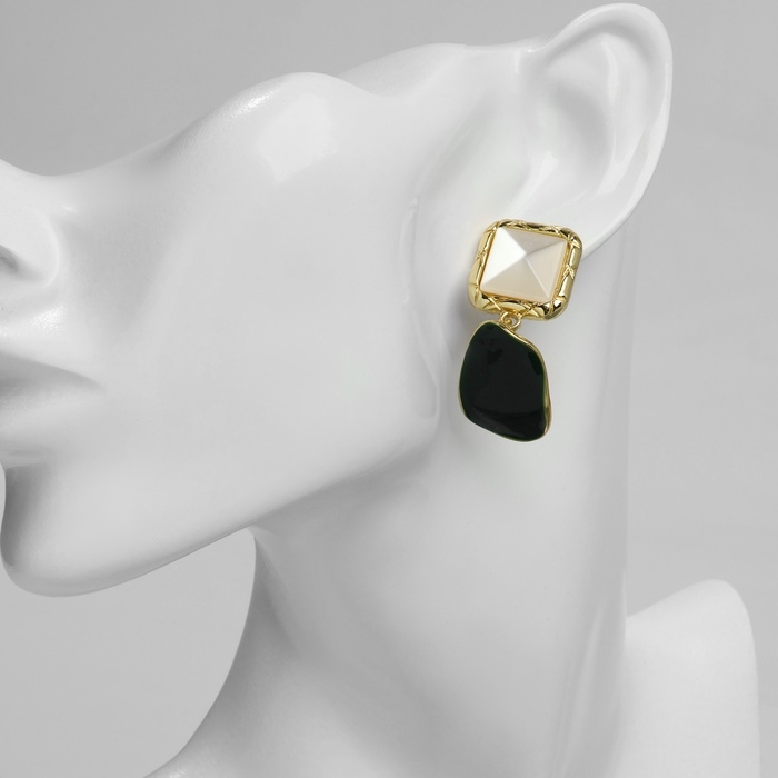 Серьги ассорти Серьги ассорти "Античность" квадрат, цвет золото