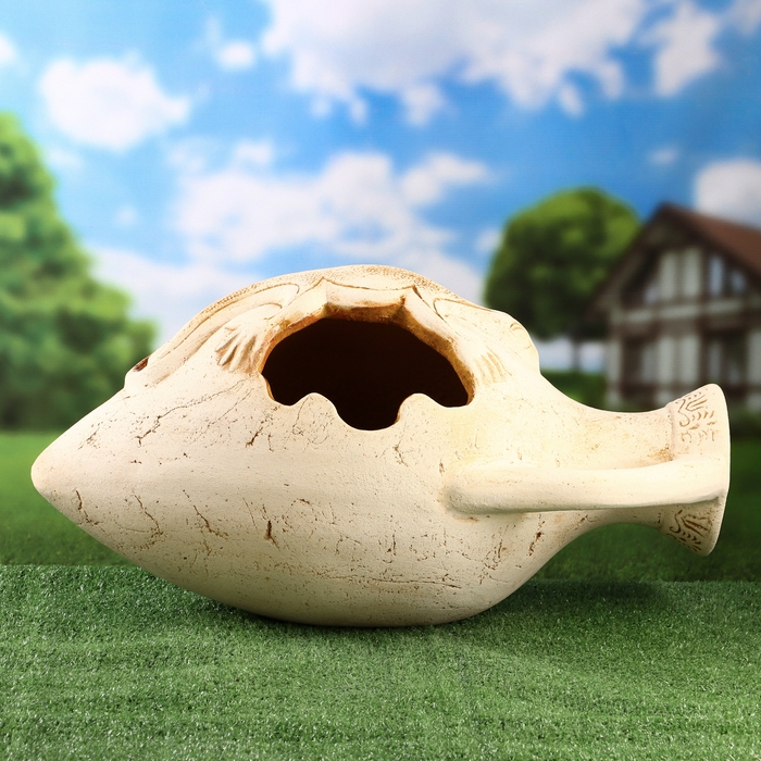 Фигурное кашпо  Фигурное кашпо "Амфора с ящерицей" 64х38см