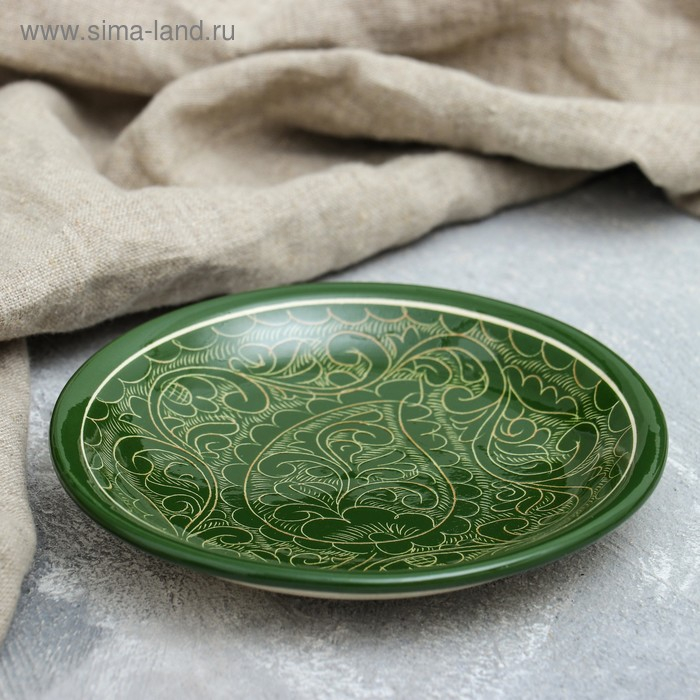 Набор чайный, риштанская роспись, 9 предметов, зелёный: чайник 0.8 л, пиалы 0.3 л Набор чайный, риштанская роспись, 9 предметов, зелёный: чайник 0.8 л, пиалы 0.3 л