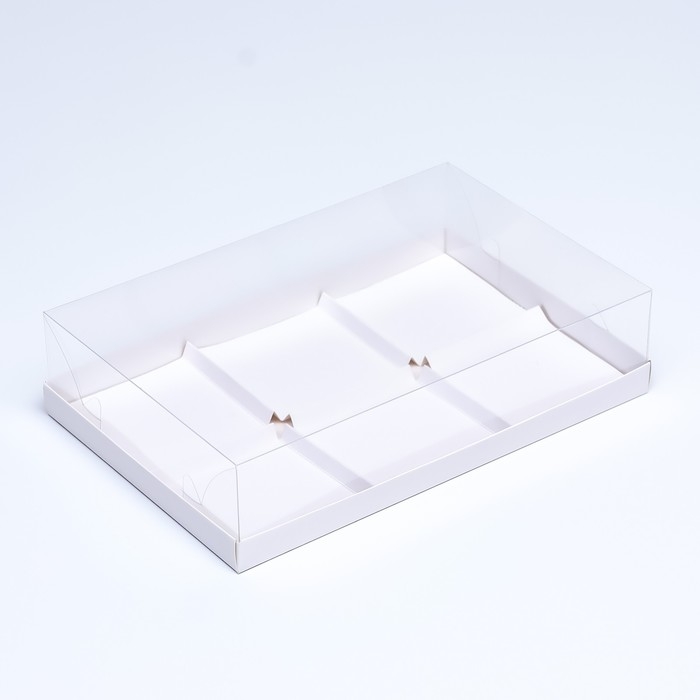 Коробка для муссовых пирожных 6 штук, 26x17x6 Белый Коробка для муссовых пирожных 6 штук, 26x17x6 Белый