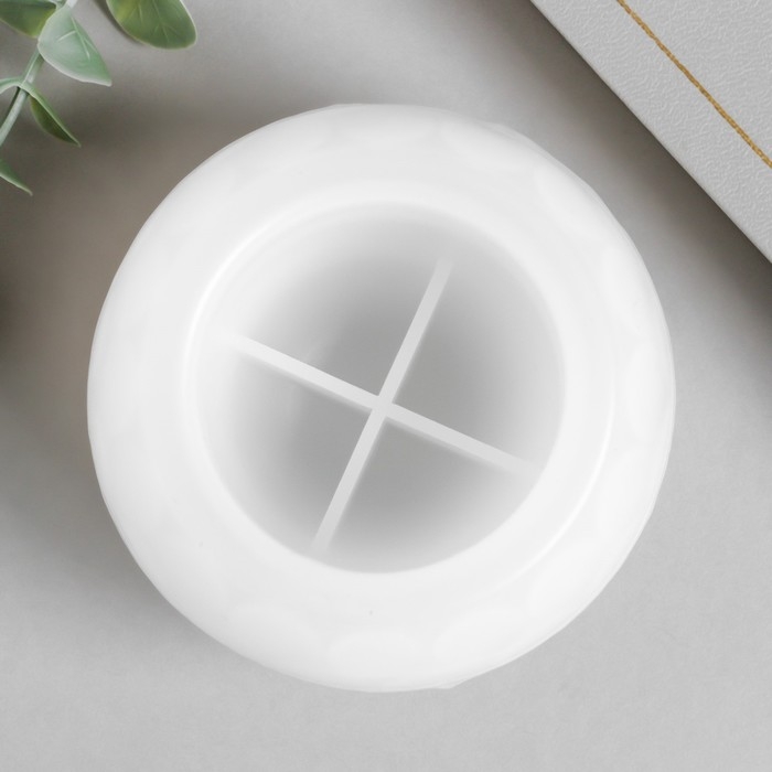 Молд силикон Молд силикон "Подсвечник шар с кругами" 8,6х8,6х6,2 см