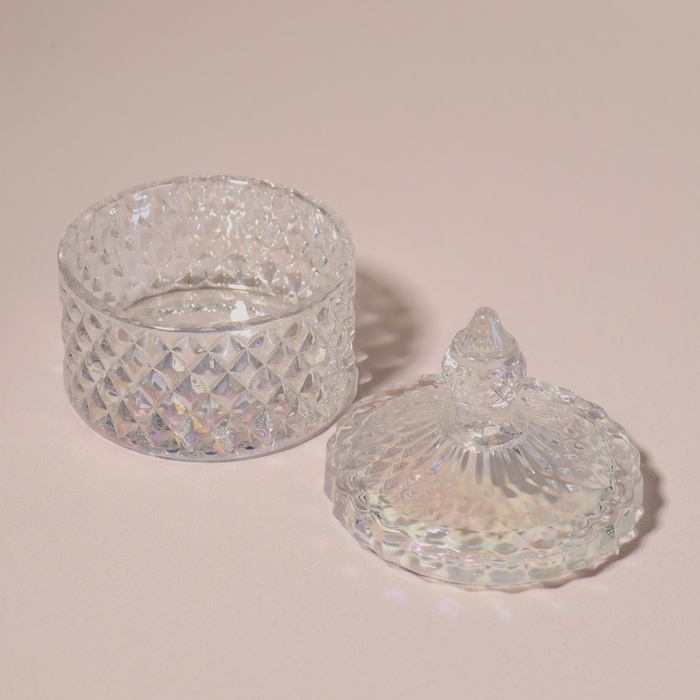 Органайзер для хранения, 1 секция, с крышкой, d = 8,3 × 10,5 см, цвет прозрачный