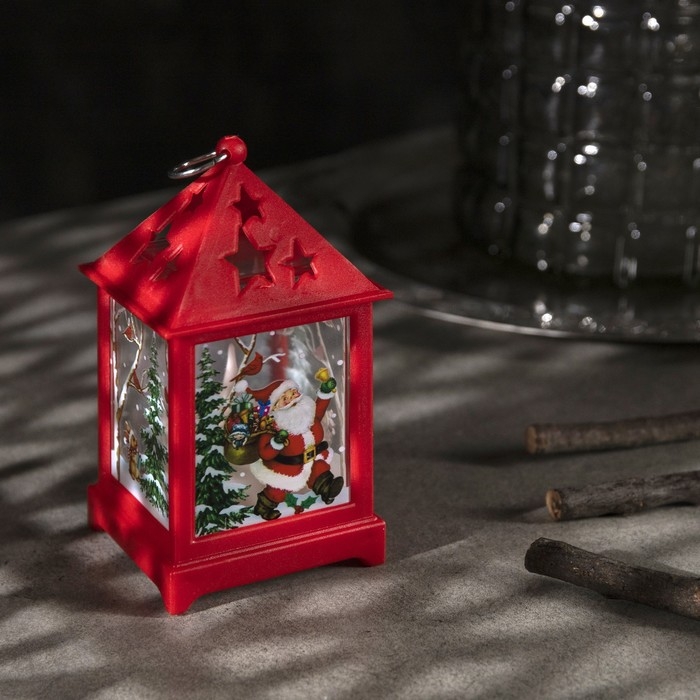 Светодиодная фигура «Фонарь с Дедом Морозом» 6 × 13 × 6 см, пластик, батарейки AG13х3 (в комплекте), свечение тёплое белое Светодиодная фигура «Фонарь с Дедом Морозом» 6 × 13 × 6 см, пластик, батарейки AG13х3 (в комплекте), свечение тёплое белое