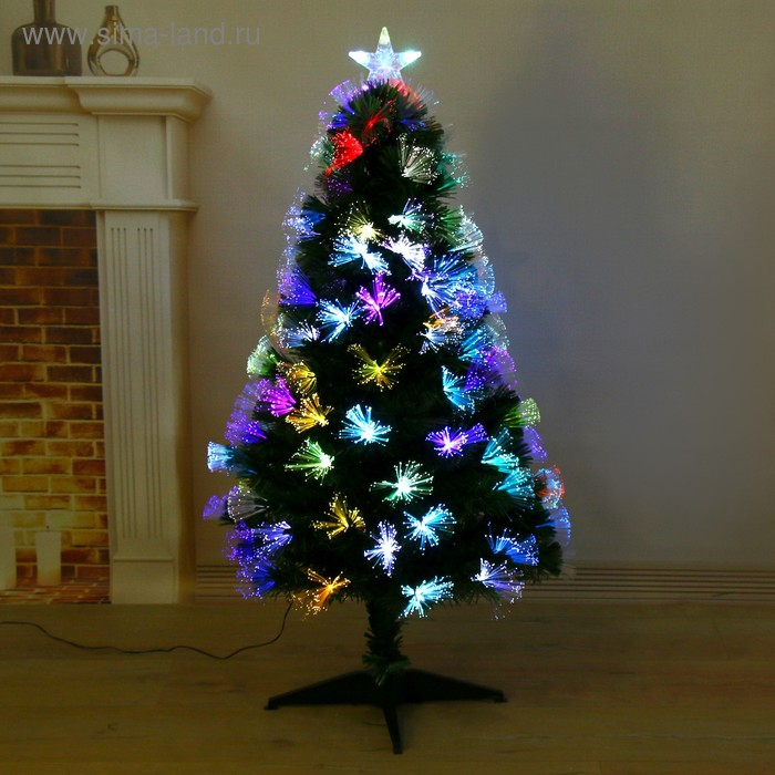 Ёлка фиброоптичесская Ёлка фиброоптичесская "Пучок радужный" 120 см d нижнего яруса 60 см 125 веток