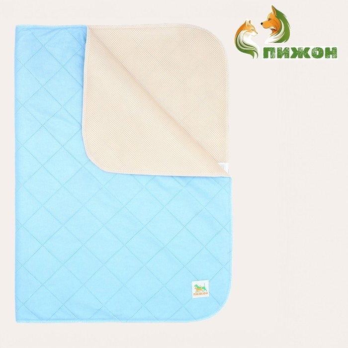 Пелёнка для животных многоразовая впитывающая, 70 х 90 см, голубой Пелёнка для животных многоразовая впитывающая, 70 х 90 см, голубой