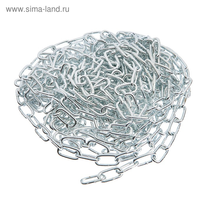 Цепь короткозвенная ТУНДРА krep, DIN766, диаметр 4 мм, сварная, оцинкованная, 10 м Цепь короткозвенная ТУНДРА krep, DIN766, диаметр 4 мм, сварная, оцинкованная, 10 м