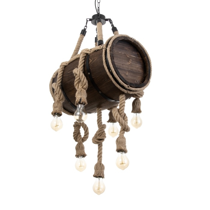 Люстра Люстра "Бочка" 7хЕ27 40Вт черный 41х33х30 см