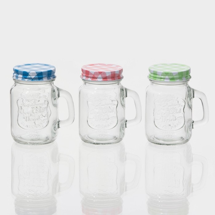 Банка стеклянная для хранения сыпучих продуктов «Баночка», 100 мл, с металлической крышкой, цвет МИКС Банка стеклянная для хранения сыпучих продуктов «Баночка», 100 мл, с металлической крышкой, цвет МИКС