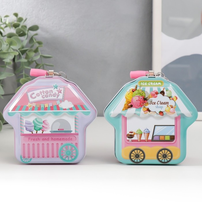 Копилка металл Копилка металл "Киоск с мороженым" МИКС 9х10х5 см