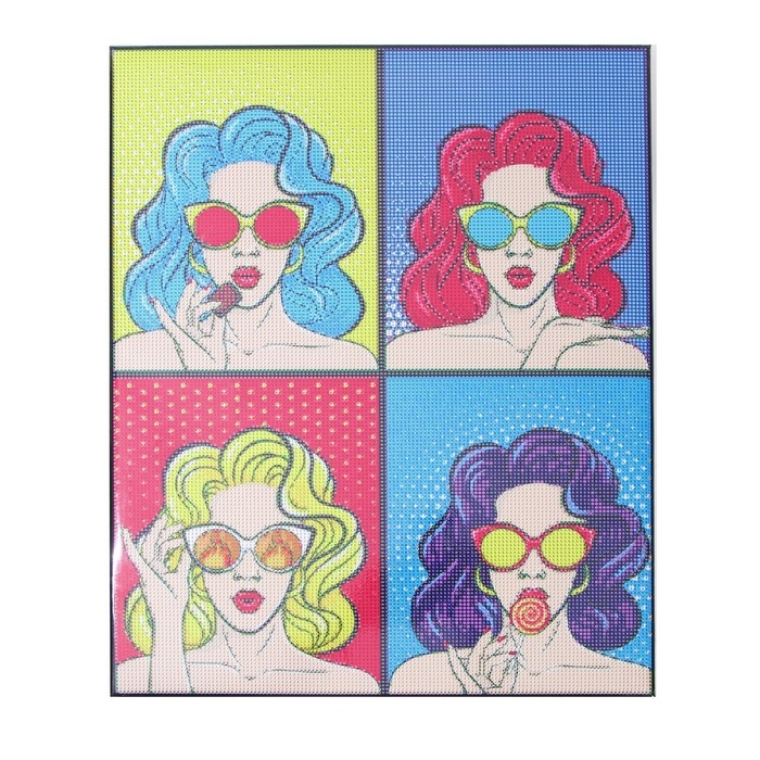Алмазная мозаика с полным заполнением на подрамнике «Поп-арт», 40 × 50 см Алмазная мозаика с полным заполнением на подрамнике «Поп-арт», 40 × 50 см
