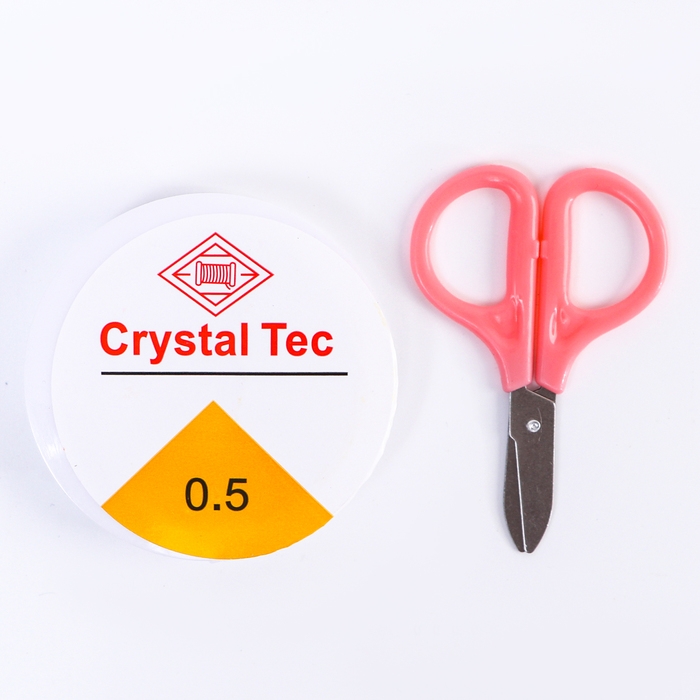 Набор для создания украшений, 15 цветов, размер 1 штуки: 3 мм., леска, ножницы Набор для создания украшений, 15 цветов, размер 1 штуки: 3 мм., леска, ножницы