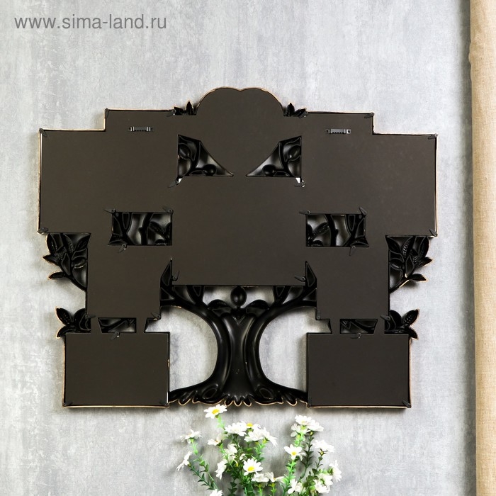 Фоторамка пластик на 10 фото 10х10,10х15,13х13,15х20см  Фоторамка пластик на 10 фото 10х10,10х15,13х13,15х20см "Дерево с плодами" т.золото 52х65х3см   47853