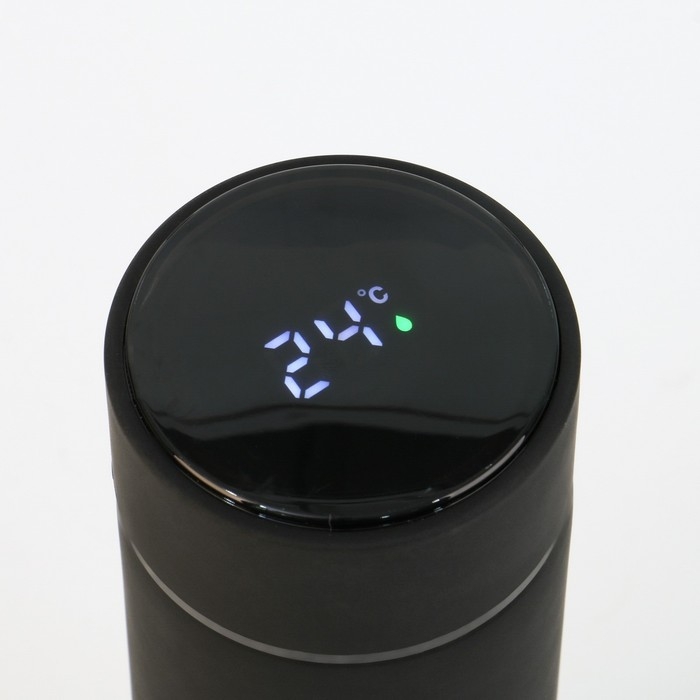 Термос, 500 мл, Basic Термос, 500 мл, Basic "Тигр", с ситечком, с датчиком температуры, сохраняет тепло 10 ч