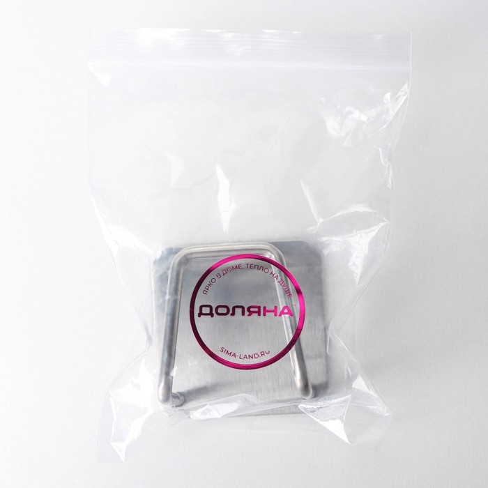 Держатель универсальный на липучке Доляна, цвет хром Держатель универсальный на липучке Доляна, цвет хром