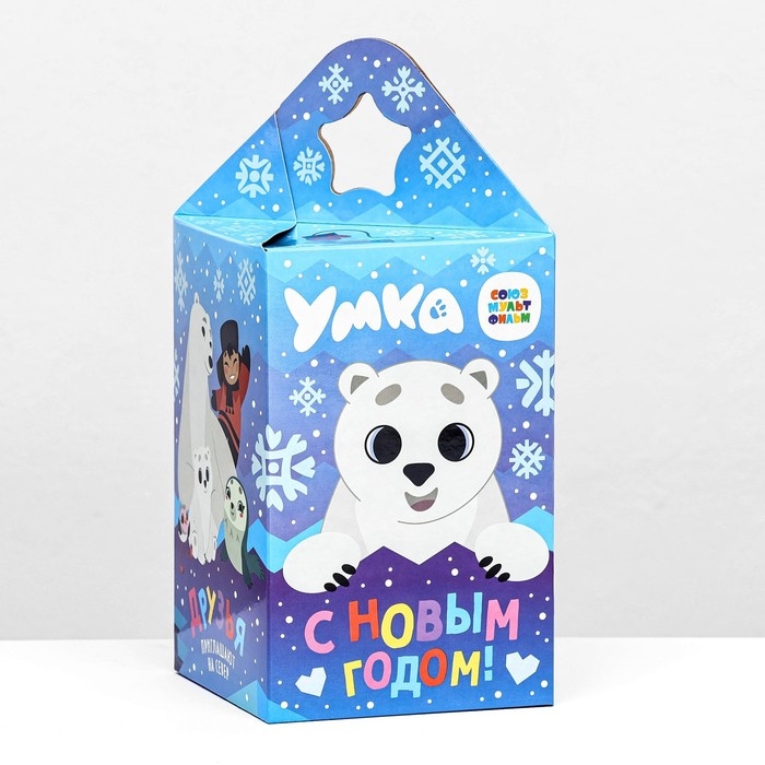 Новый год. Коробка подарочная складная Новый год. Коробка подарочная складная "Умка" 11 х 11 х 17,2 см.