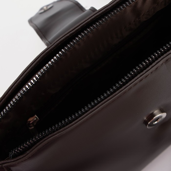 Сумка кросс-боди, отдел на молнии, наружный карман, цвет коричневый Сумка кросс-боди, отдел на молнии, наружный карман, цвет коричневый