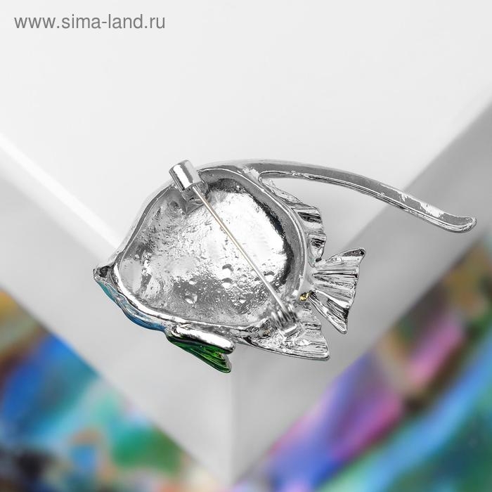 Брошь «Рыбка», цветная в серебре Брошь «Рыбка», цветная в серебре