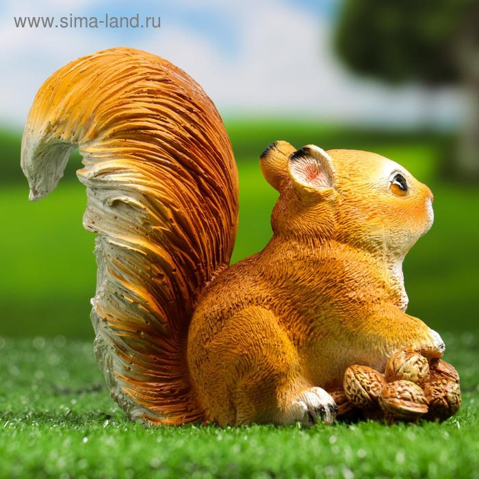 Садовая фигура  Садовая фигура "Белочка с орешками" 17х8,5х16см