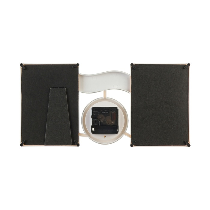 Часы настенные интерьерные, фоторамка - коллаж "Family", бесшумные, 17 х 35 см, d-9 см, АА