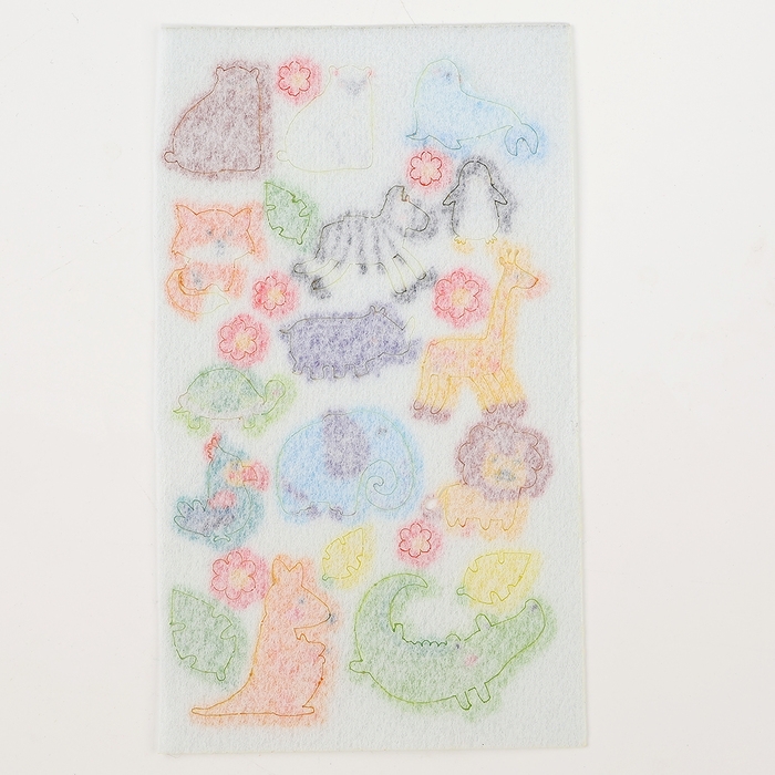 Наклейки из фетра «Животные», 11 х 18,5 см, 25 шт