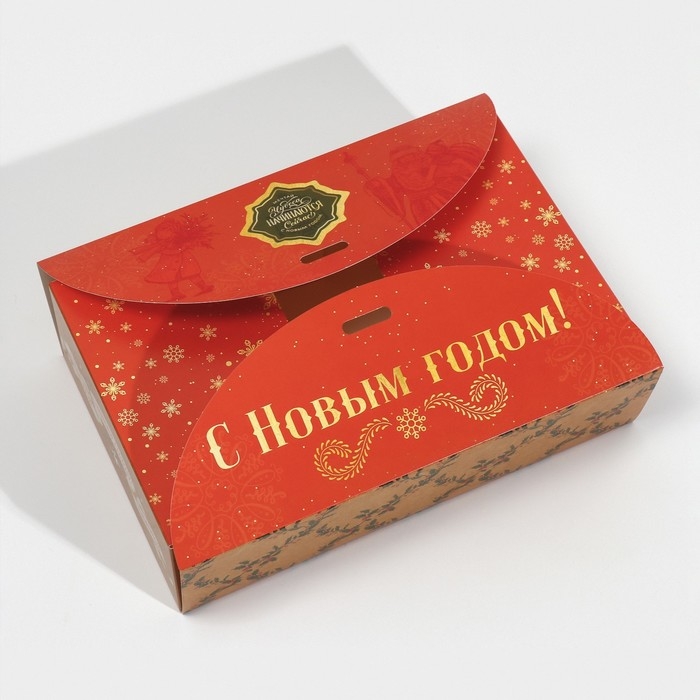 Коробка новогодняя складная «Новогодняя почта», 28 х 18 х 8 см, Новый год Коробка новогодняя складная «Новогодняя почта», 28 х 18 х 8 см, Новый год