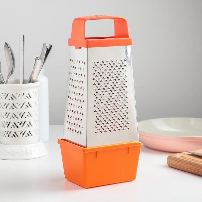 Тёрка «Комфорт», 4 грани и контейнер 450 мл, 11×8,5×27 см, цвет МИКС Тёрка «Комфорт», 4 грани и контейнер 450 мл, 11×8,5×27 см, цвет МИКС