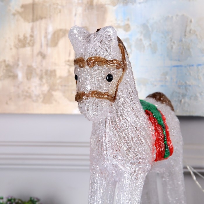 Светодиодная фигура «Лошадка» 40 × 32 × 16 см, акрил, 40 LED, 220 В, свечение белое Светодиодная фигура «Лошадка» 40 × 32 × 16 см, акрил, 40 LED, 220 В, свечение белое