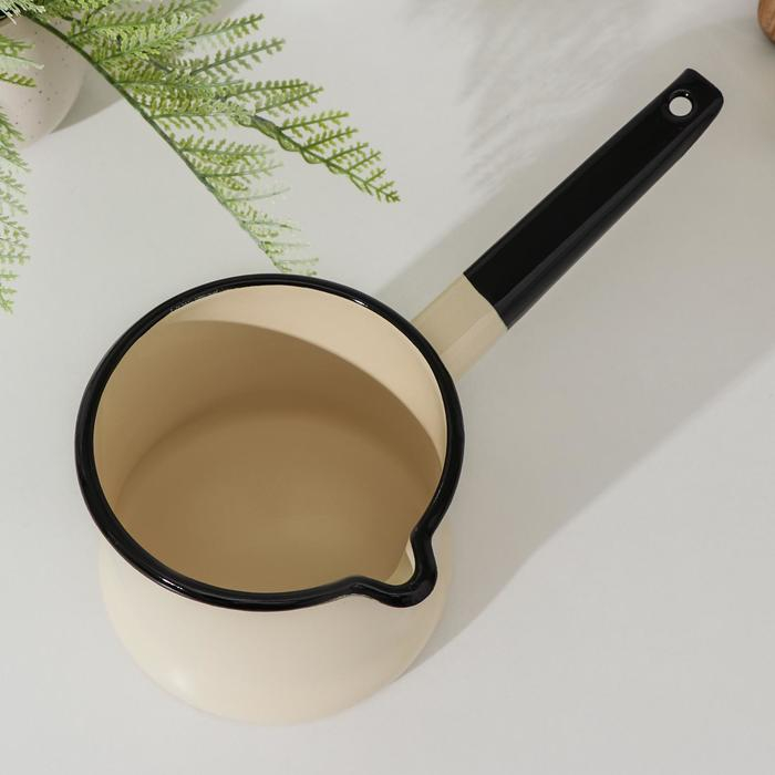 Ковш эмалированный, 1 л, цвет слоновая кость Ковш эмалированный, 1 л, цвет слоновая кость