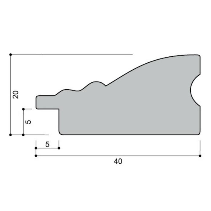 Рама для картин (зеркал) 50 х 50 х 4 см, дерево  Рама для картин (зеркал) 50 х 50 х 4 см, дерево "Версаль", бело-серебристая