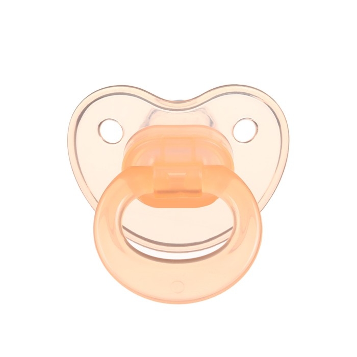 Соска-пустышка ортодонтическая, силикон, +6 мес., с колпачком, цвет персик Соска-пустышка ортодонтическая, силикон, +6 мес., с колпачком, цвет персик