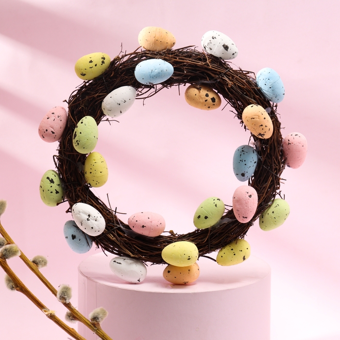 Венок пасхальный  Венок пасхальный " Яйца" 21х20х3 см