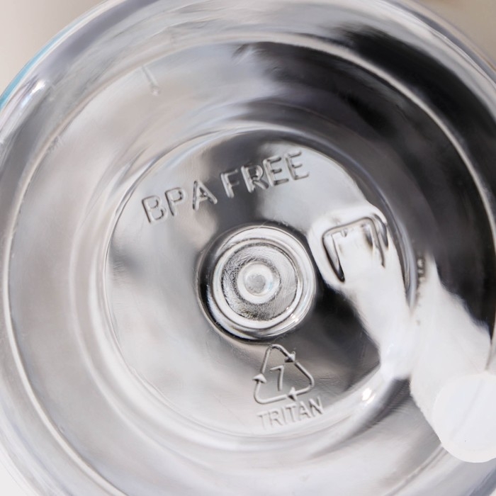 Бутылка с трубочкой «Глория», 700 мл, 9,5×7,6×24 см, тритан, цвет МИКС Бутылка с трубочкой «Глория», 700 мл, 9,5×7,6×24 см, тритан, цвет МИКС