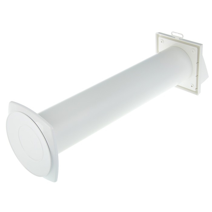 Клапан приточный ERA 10КП-02, d=100 мм, длина 500 мм, внешняя решетка из ABS-пластика Клапан приточный ERA 10КП-02, d=100 мм, длина 500 мм, внешняя решетка из ABS-пластика