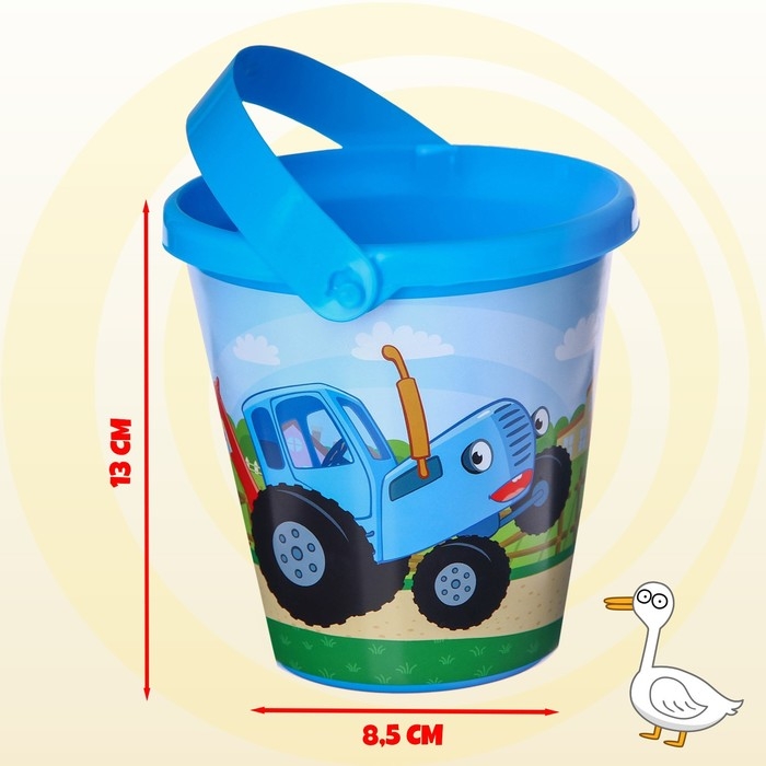 Ведро для игры с песком, Синий трактор, 1 л Ведро для игры с песком, Синий трактор, 1 л
