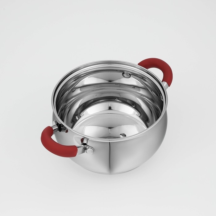 Кастрюля из нержавеющей стали Доляна «Вернер», 1,9 л, d=16 см, с крышкой Кастрюля из нержавеющей стали Доляна «Вернер», 1,9 л, d=16 см, с крышкой