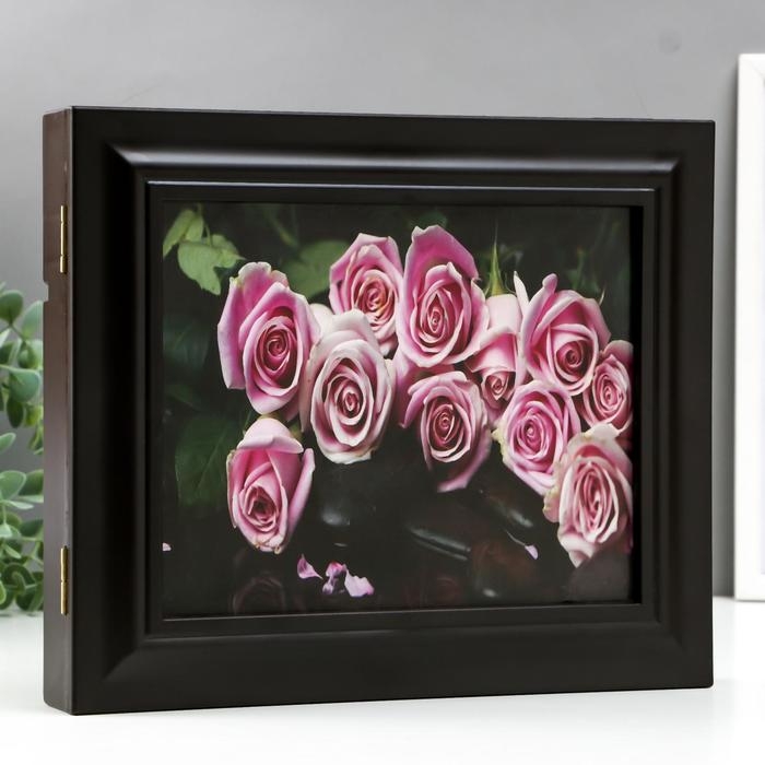 Ключница Ключница "Розовые розы" Венге 26,5х31,5х4,5 см