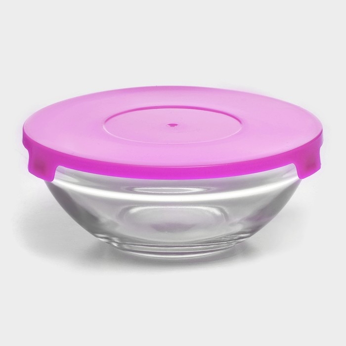 Набор стеклянных салатников с крышками Доляна «Классика», 5 предметов: 100 мл, 200 мл, 300 мл, 400 мл, 850 мл, цвет фиолетовый Набор стеклянных салатников с крышками Доляна «Классика», 5 предметов: 100 мл, 200 мл, 300 мл, 400 мл, 850 мл, цвет фиолетовый