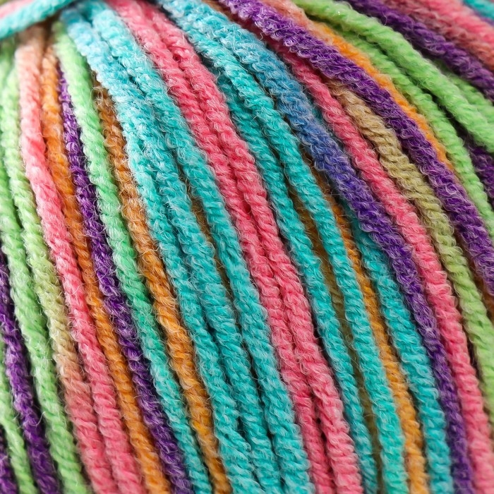 Пряжа Пряжа "Jeans crazy" 55% хлопок, 45% акрил 160м/50гр (8215 радуга)