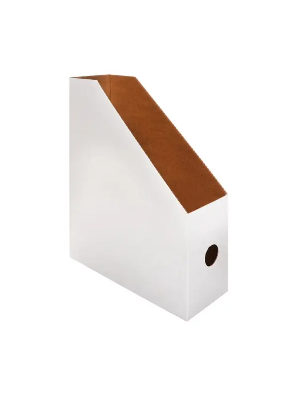 Накопитель-лоток А4, архивный, Calligrata, микрогофрокартон, 100 мм, до 900 л, белый