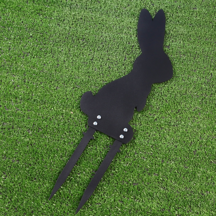 Набор садовых фигур  Набор садовых фигур "Зайки на лужайке" 3шт, 22х30см/13х30см/20х30см, черные