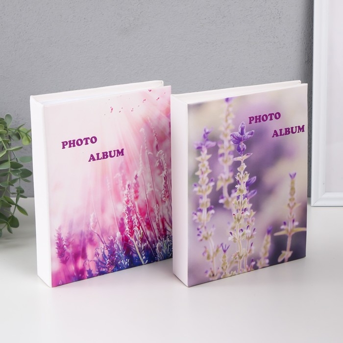 Фотоальбом на 200 фото 10х15 см Фотоальбом на 200 фото 10х15 см "Лавандовое поле" МИКС 5х17,5х22,5 см