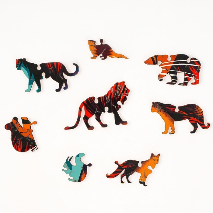 Пазлы деревянные фигурный «Лев», 148 элементов Пазлы деревянные фигурный «Лев», 148 элементов