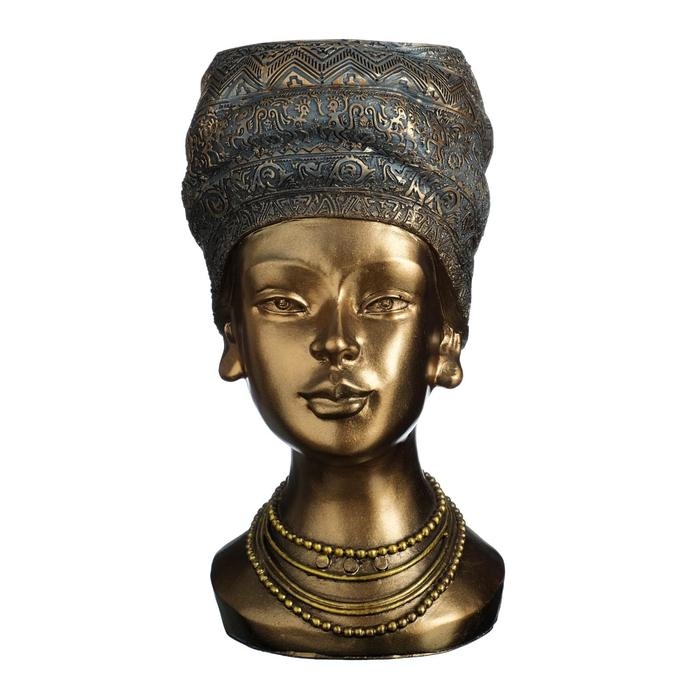 Ваза-подставка к бижутерии Ваза-подставка к бижутерии "Африканка", бронза, 3,5 л/33х20см
