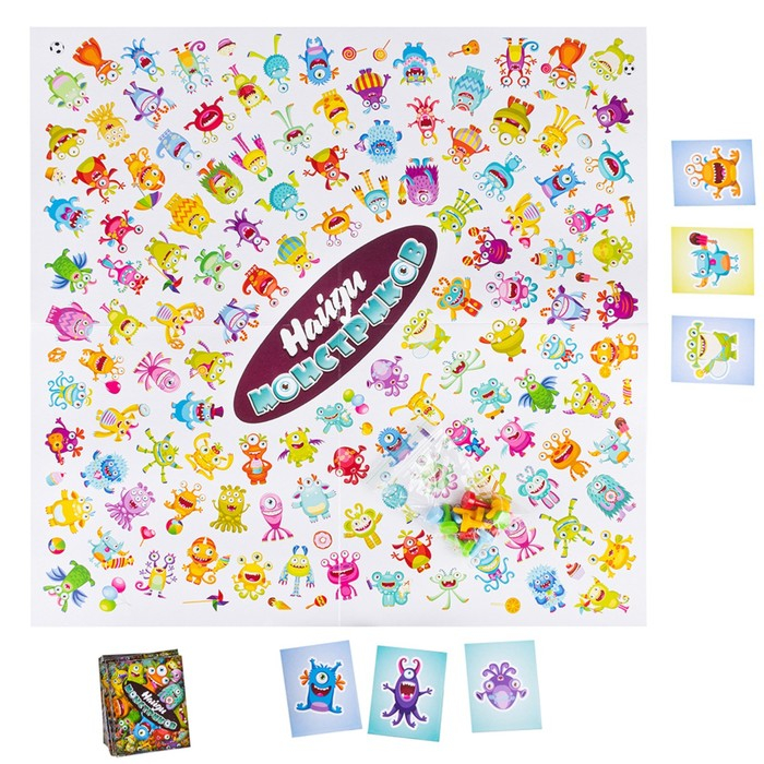 Настольная игра «Найди монстриков», 2-4 игрока, 5+ Настольная игра «Найди монстриков», 2-4 игрока, 5+