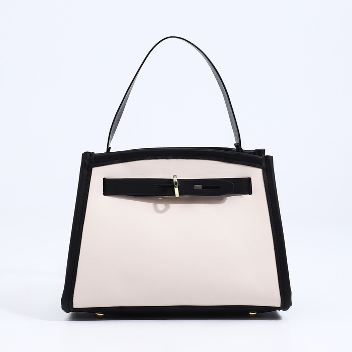 Сумка кросс-боди на молнии, цвет белый/чёрный Сумка кросс-боди на молнии, цвет белый/чёрный