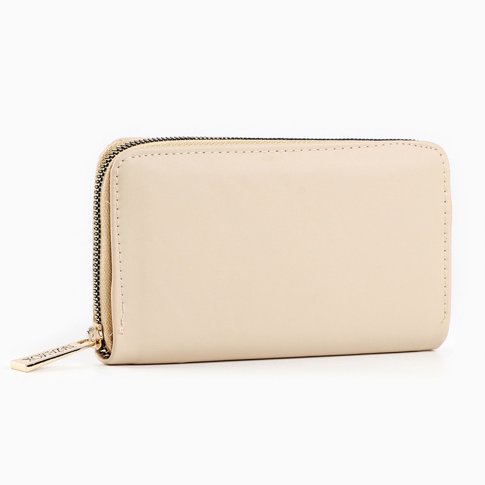 Кошелек кожзам NAZAMOK, 19*9,5см, бежевый цвет