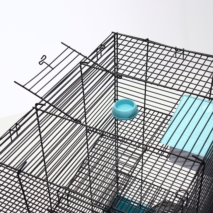 Клетка для грызунов Клетка для грызунов "Пижон" №5, с 3 этажами, укомплектованная, 41 х 30 х 58 см, бирюзовая